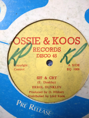Errol Dunkley / Duglas Gutrie   Sit & Cry / Afghanistan - 12'' Vinyl Single