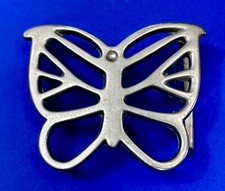 Butterfly Openwork See Through Unique Silver Tone Hippy Belt Buckle - no jewel 