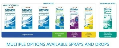 Otrivine Nasal Spray - Hayfever Nasal Congestion - Multiple Options Available.