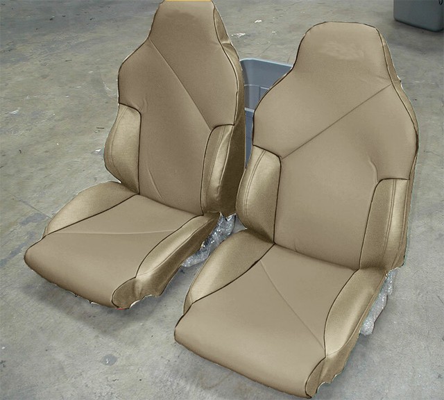CHEVY CORVETTE C4 SPORT 19941996 BEIGE S.LEATHER CUSTOM FIT SEAT COVER