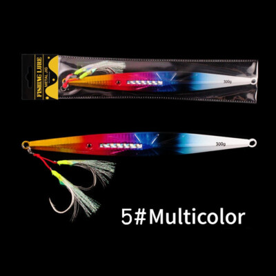 150-400g Deep Sea Speed Falling Fast Sinking Jig Luminous Metal Casting Jig Lure