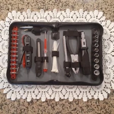 TOOL KIT IN ZIPPERED CASE - HOME & ROAD TRIP ESSENTIALS - 49 PIECE SAE