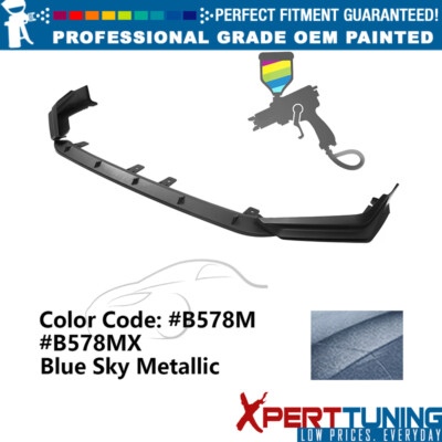 Fits 22-24 Honda Civic IKON Style 3PC Front Lip Painted #B578M Blue Sky Metallic