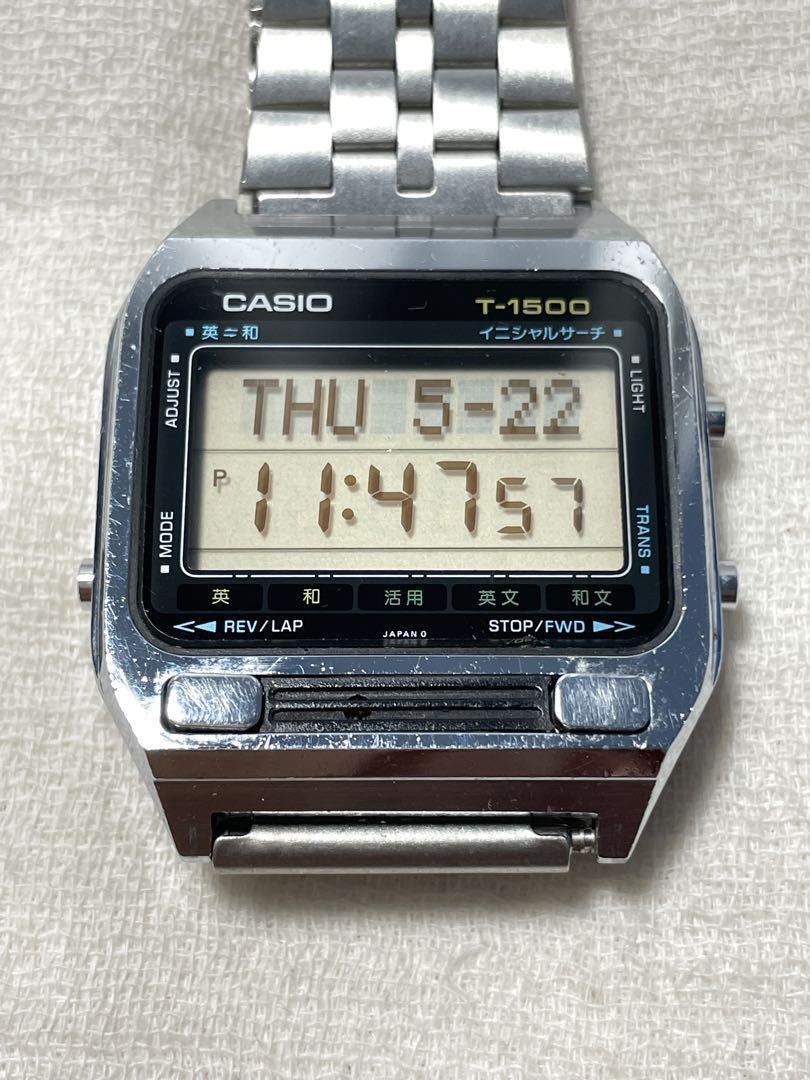 CASIO T-1500 80s“Old CASIO” ビンテージ チープカシオ VTG 1980's CASIO T-1500 Dictionary Translator Men's Watch