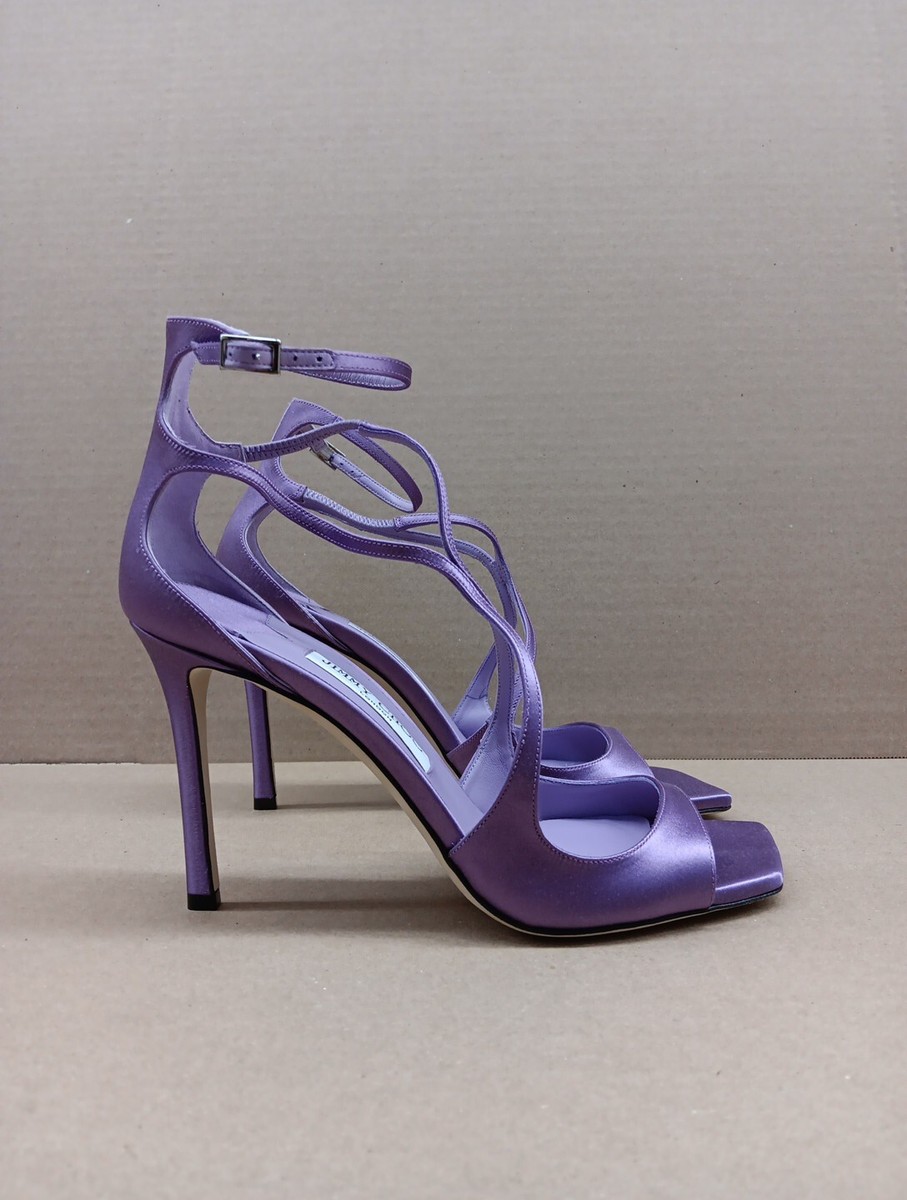 Jimmy Choo Azia 95 Satin Women's Heels- Wisteria- Size 40(US 9.5