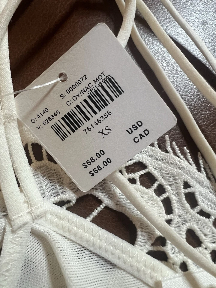 NUEVO Por Anthropologie Mujer Bralette Ojales Floral Marfil #1847 Foto 3 de 4