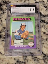 1975 TOPPS MINI  #525 TOM HOUSE CGC 7.5 NEAR MINT PLUS