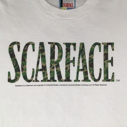 BAPE ?~ scarface T-shirt ABC camo green White A Bathing Ape Size L - 第 3/8 張圖片