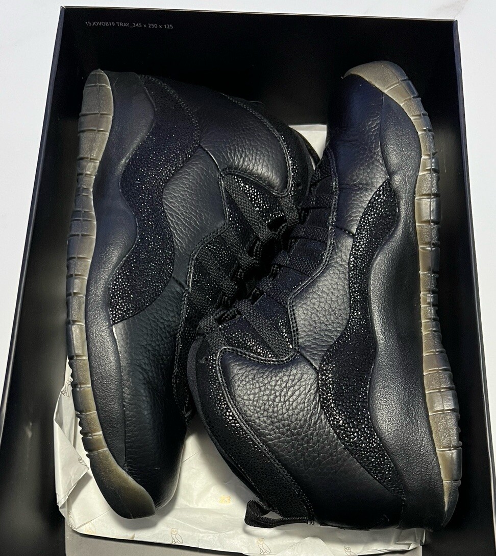 Size 12 - OVO x Air Jordan 10 Retro Black