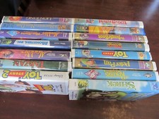 Lot of 15 Disney Movies VHS Tapes with Clamshells Children's Family