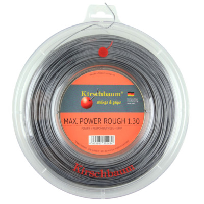 Kirschbaum MAX POWER ROUGH 16 1.30mm (Silver) 200m 660ft Reel Tennis String