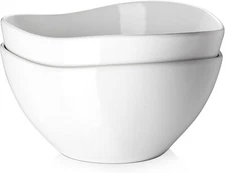 Large Mixing Bowls, Ceramic Serving Bowls, 3.2 Quart Deep Salad Bowls, 105 Oz...
