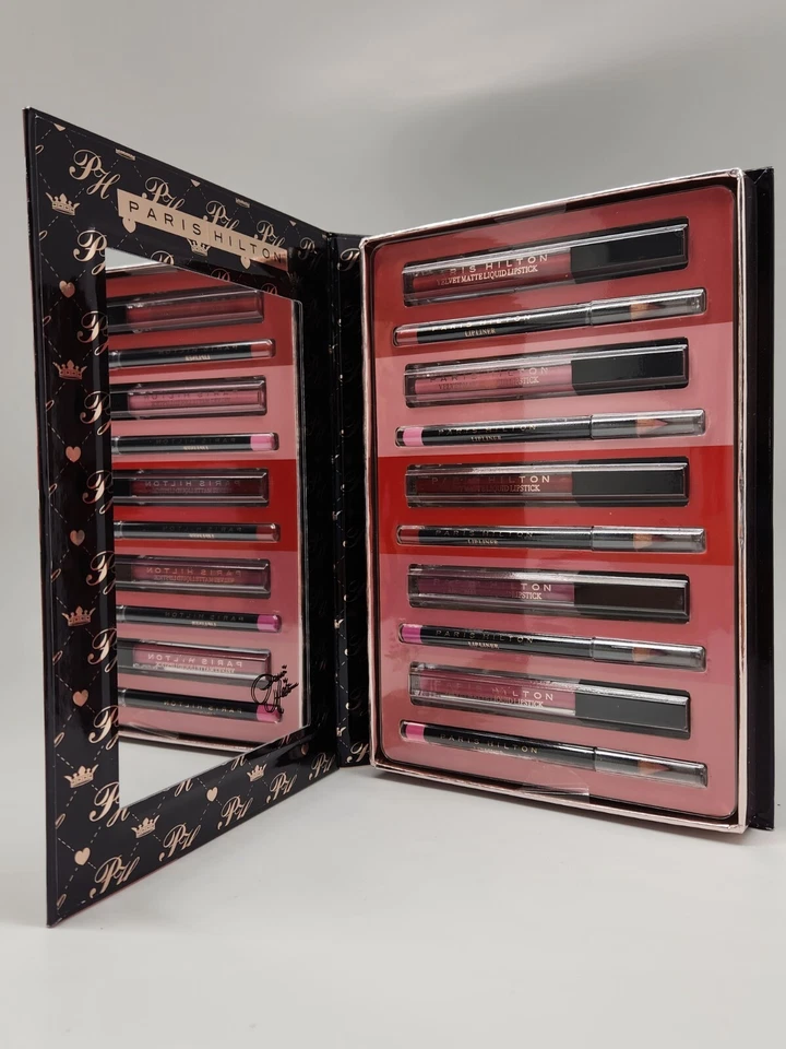 Paquete de 10 tonos icónicos PARIS HILTON = 5 piezas delineador de labios + juego de 5 piezas de lápiz labial líquido mate Foto 3 de 4