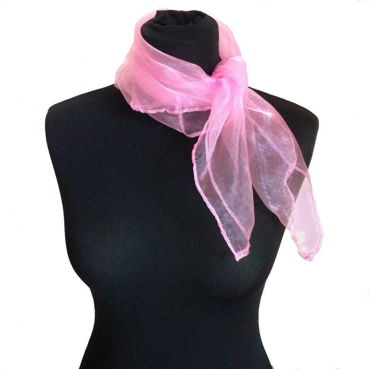 Pink Neck Scarf 20s 30s 40s 50s Scarf Ladies Grease Tie Fancy