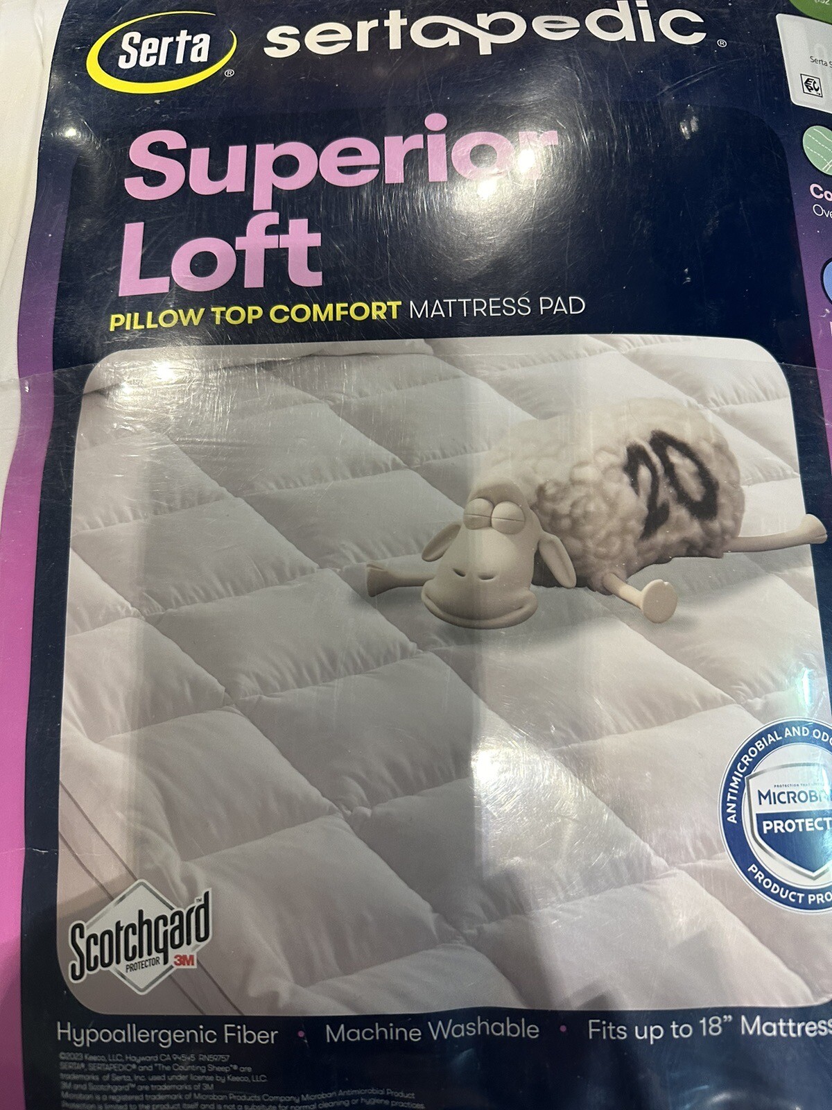 Serta Pillowtop Mattress Topper/Pad Queen Superior Loft eBay