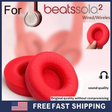 Red Cover For Beats Dr Dre Solo 2/Solo 3 Wireless Replacement Ear Pads Cushion