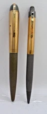 Eversharp Vintage Skyline Gray  Gold Cap Fountain Pen Set--restored--fine-works