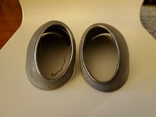 56 Thru 61 Volkswagen Beetle Bug Oval Snowflake Tail Light Housings Pair A