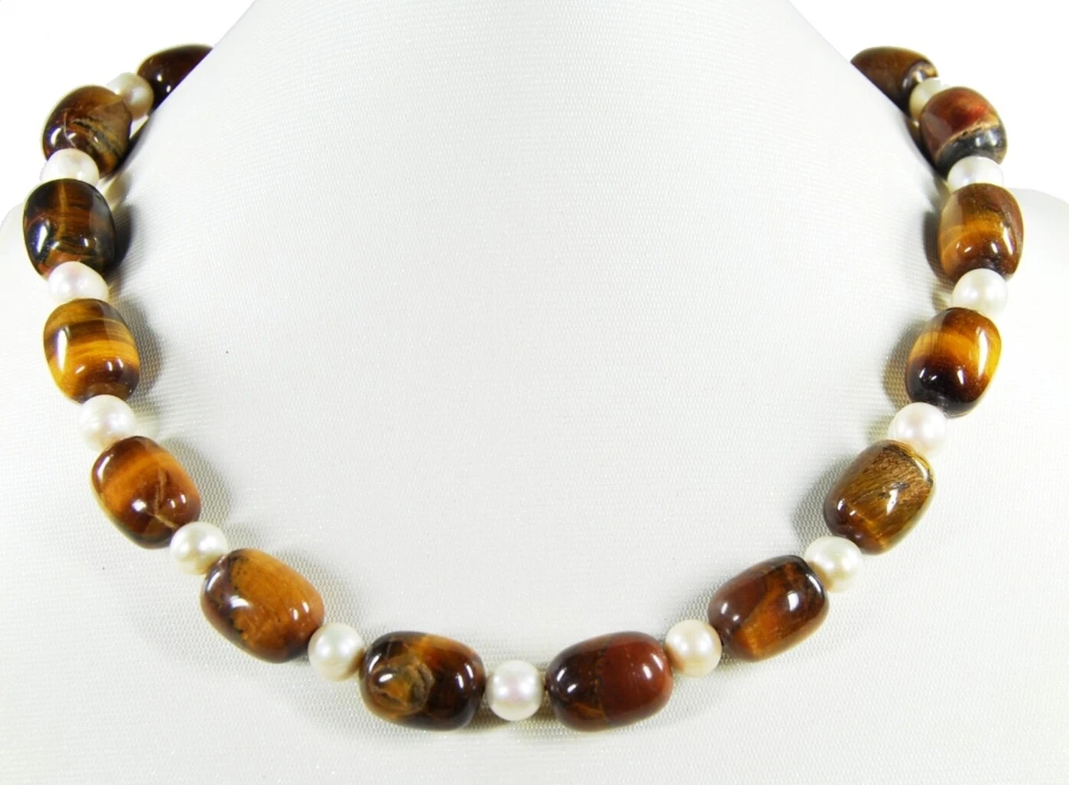 Collana Donna Con Ciondolo Gufo Portafortuna E Autentico Occhio Di Tigre Pietra Dura Naturale Chakra Cristalloterapia - Foto 13