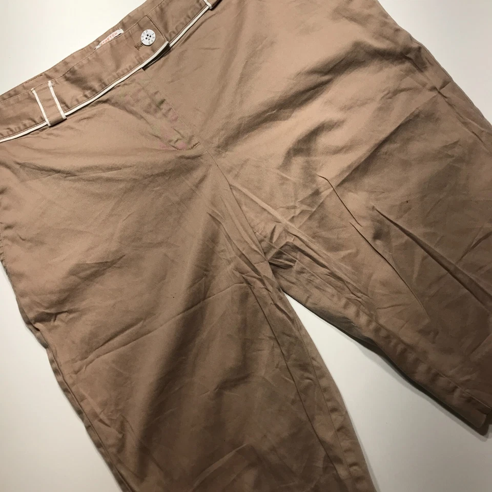 Pantalones Cortos Elásticos IZOD XFG Damas Talla 12 Marrón Claro Capri Skimmer Elástico Natural Foto 3 de 4