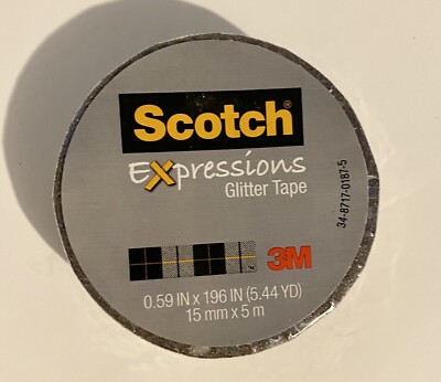 Scotch 3M Expressions Glitter Tape, 0.59'' x 196'', Multicolor