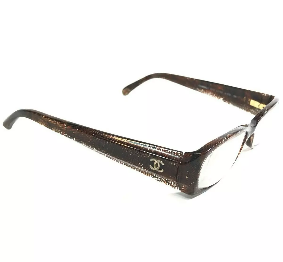Chanel Eyeglasses Frames 3173 c.1123 Clear Brown Rectangular Full Rim  51-16-135