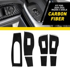 Real Carbon Fiber Interior Cover Dash Trim Kit For Mazda 3 Axela 2020-2024 B
