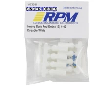 RPM 73381 Heavy Duty 4-40 Rod Ends (White) (12) HH