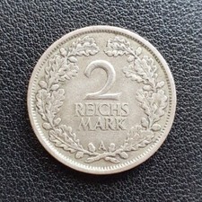 2 Mark Stück 1925 A Weimarer Republik Deutsches Reich Silber Münze