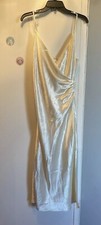 Magdalene Satin Midi Dress - Cream. NWT. Size M. Fashion Nova