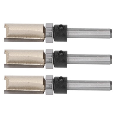 3 Pcs Straight Router Bit Double Flute Tungsten Steel High Hardness
