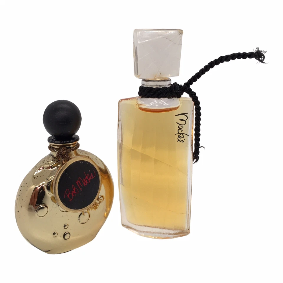 Juego de 2 ~ Mini Perfume Mackie por Bob Mackie Fórmula Original Raro Cubierto de Oro Foto 2 de 4