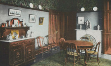 Dining Room of Ulysses S Grant's Home in Galena Illinois Vintage Linen Post Card