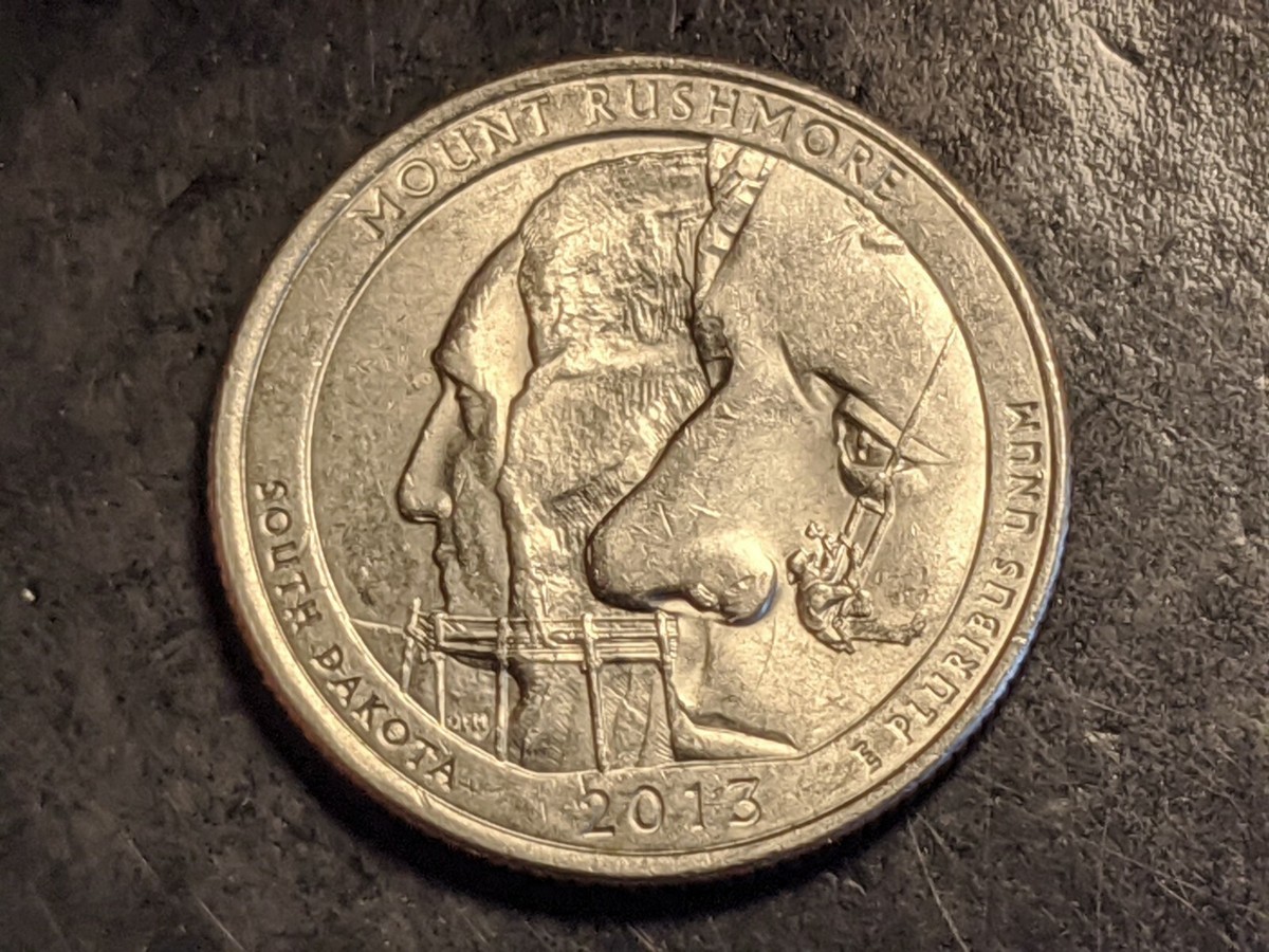 テト13 US COIN 2013-P Rare Doubled Die Reverse MT RUSHMORE