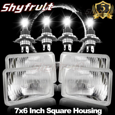 4x6'' 12000LM LED Headlights for Kenworth W900 Freightliner FLD120 FLD112 Classic