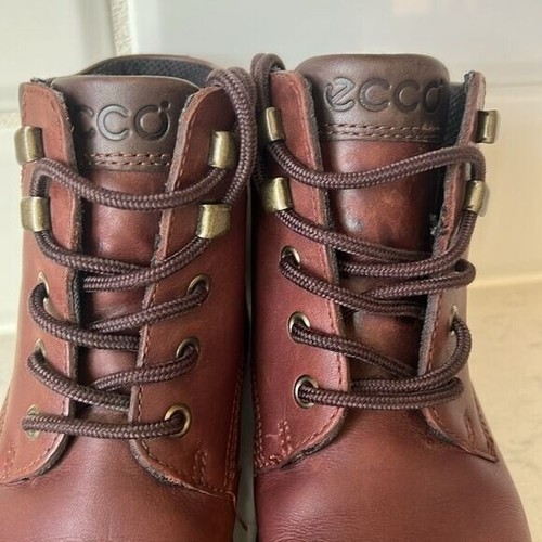 Ecco Brown Leather Ankle Boots Womens Size 36 EU - Picture 5 of 9