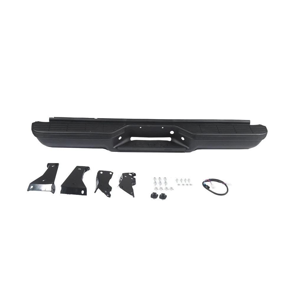 Black Rear Step Bumper Fits 1988-2000 Chevy Silverado GMC Sierra C / K 1500 2500 Foto 2 de 4