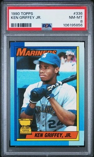 1990 Topps - Ken Griffey Jr - All-Star Rookie - #336 - PSA 8 - (HOF)