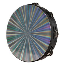 Radiant Tambourine 10 Inch Hand Held Tambourine Double Row Jingles Reflective...