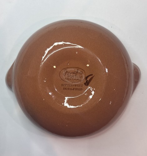 Stangl bittersüße orange Blume 5" Suppenschüssel mit Schüssel Vintage 60er-70er Hergestellt in den USA - Bild 5 von 6