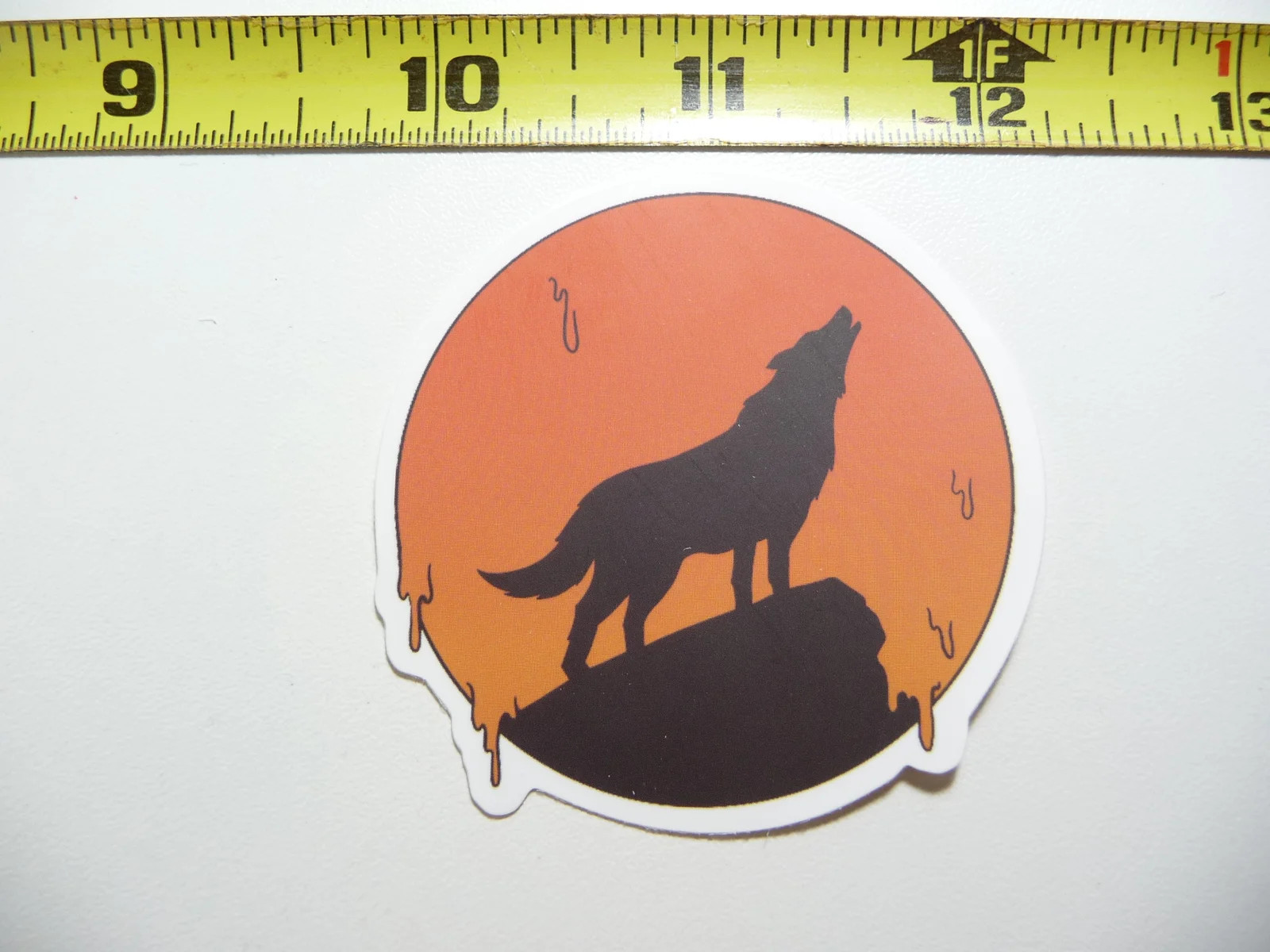Peak Howling Wolf Sun Ledge Small Sticker Decal Dog Wild Animal Funny