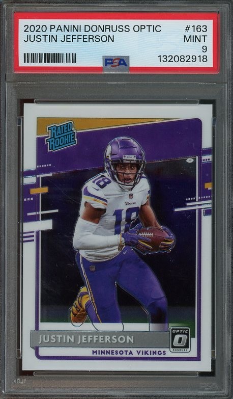2020 Panini Donruss Optic #163 Justin Jefferson RC PSA 9 Minnesota Vikings 2918