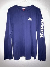 Kappa Cotton Jersey Long Sleeve T-Shirt Navy ...