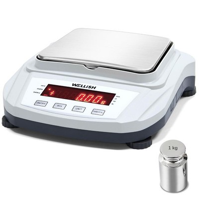 Lab Scale 2000g/0.01g High Precision Digital Scale with 1kg Weights Analytica...