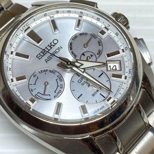 SEIKO Astron SBXC063 5X53-0AV0 Silver Dial Solar Men's Watch Used Working #78