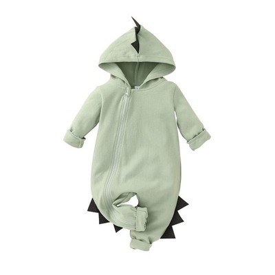 Infant Baby Boy Dinosaur Clothes Long Sleeve Hooded Romper Jumpsuit Outfits(G...