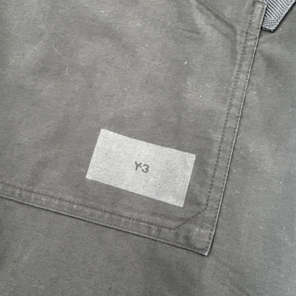 Y3 Sz. XS Black Men's Button Up Short Sleeve Workwear Shirt Yohji Yamamoto - Image 4 of 4