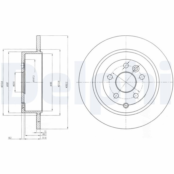 2X Delphi Bremsscheibe BG4124C FüR Freelander Landrover L359 VAN Ed4 SD4 4X4 TD4-image
