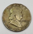 1954-D Franklin Half Dollar 90% Silver US Coin