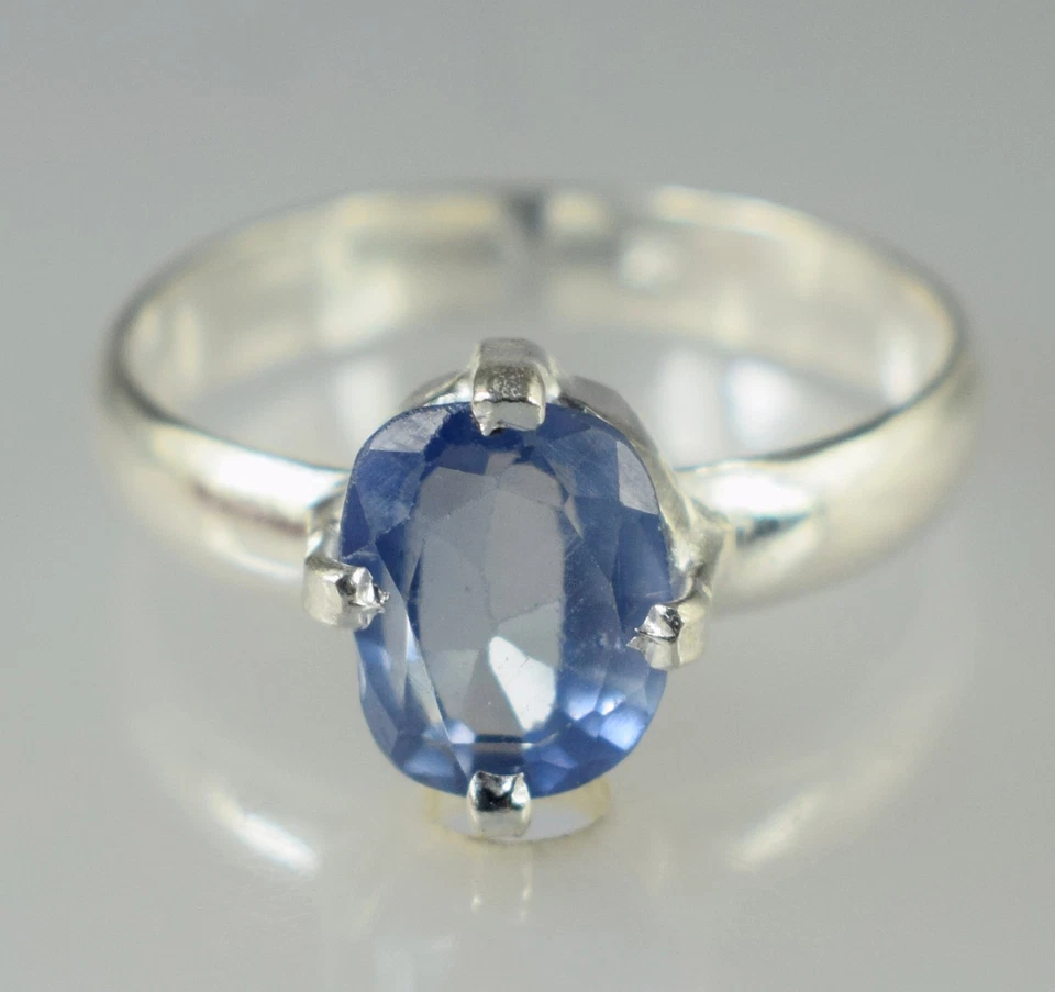 Natural 3.95 Ct Cushion Blue Sapphire Gemstone Certified Men's Ring See Video - Image 2 of 4